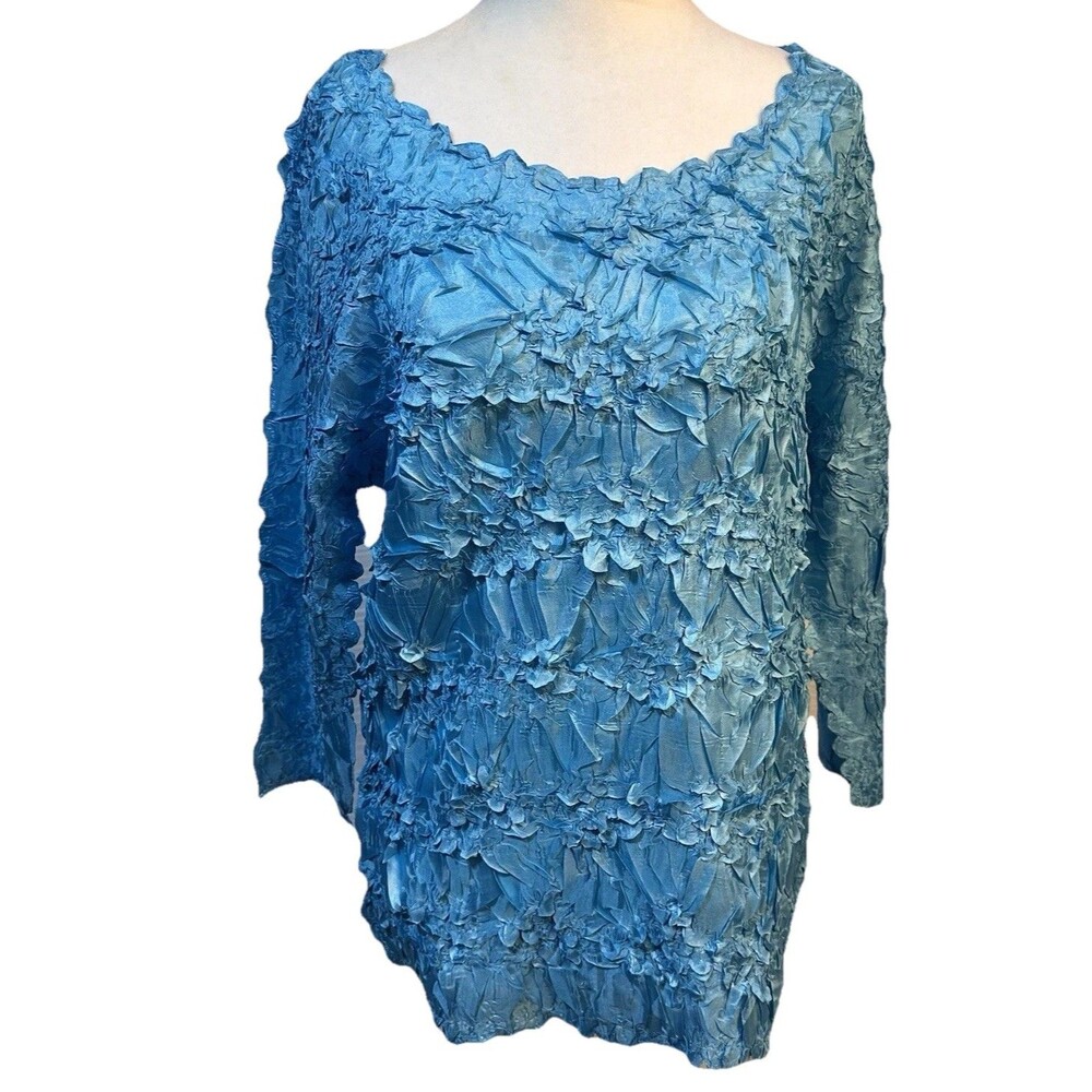 Origami Magic Scarf Top XL-3XL Turquoise